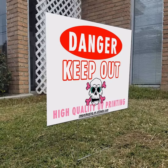 Maßgeschneiderte Coroplast-Hofschilder für Warnschilder